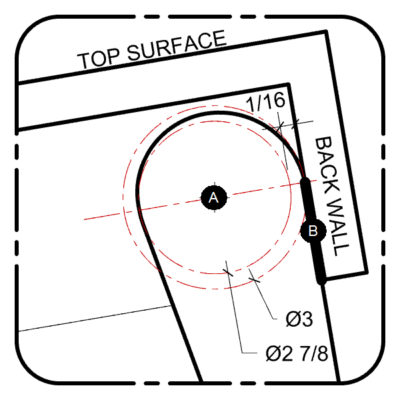 Drawn dimensions exaggerated for clarity